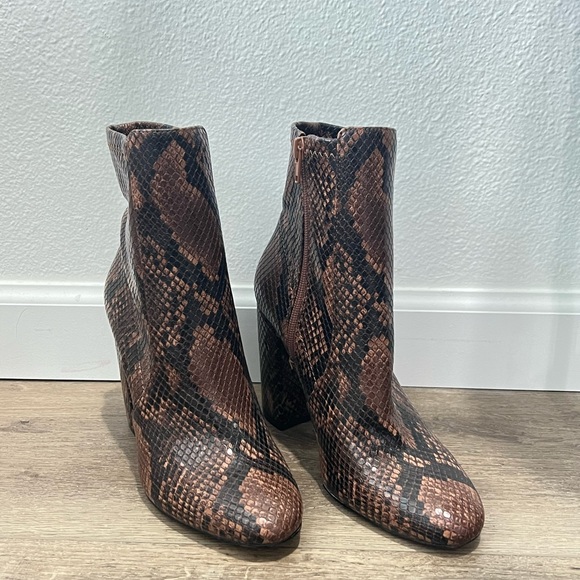 Aldo Shoes New Aldo Aurella Booties In Brown Snake Print Poshmark
